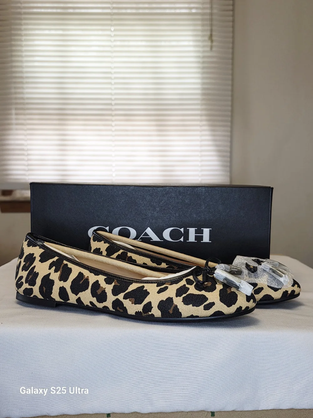 COACH Benni Leopard Flats Size 7B
